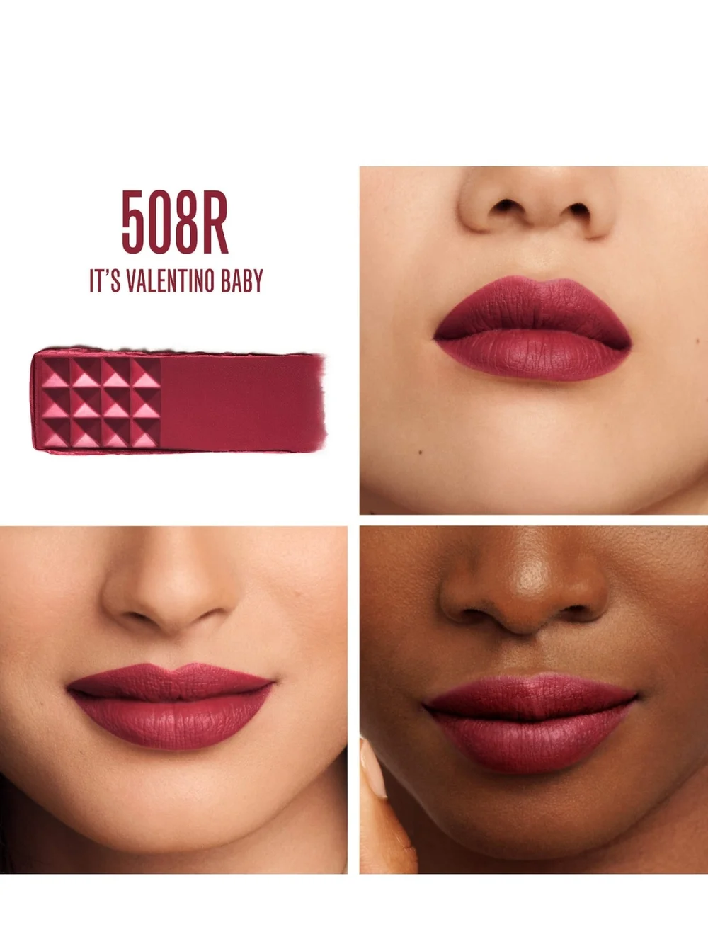 Valentino Rockstud Velvet Matte Lipstick - In Shade 508R BNIB✨FREE GIFT✨